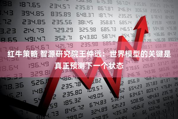 红牛策略 智源研究院王仲远:世界模型的关键是真正预测下一个状态